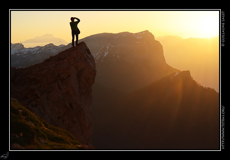 Photo : Mont Blanc et Dent de Crolles, photographis depuis Chamechaude 
