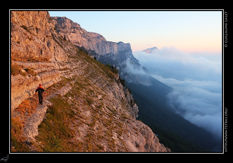 Photo : Vire suprieure sous le Pic Saint-Michel, Vercors 
