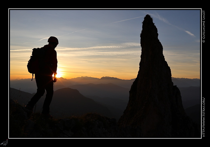 Photo : Vercors, vire sous le Pas toupe 
