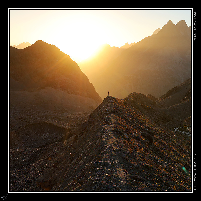 Photo : Moraine du glacier de Bonnepierre, crins 
