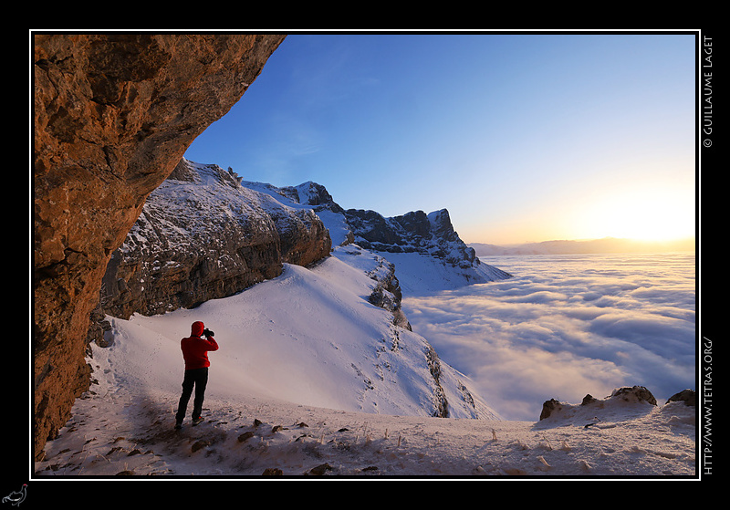 Photo : Lever de soleil au Pas de la Balme 
