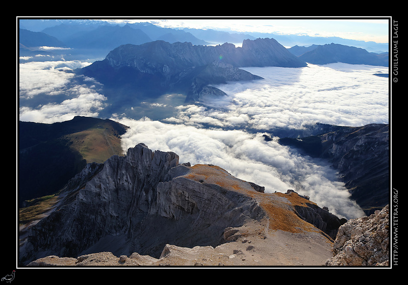 Photo : Depuis le sommet de l'Obiou, le Dvoluy 
