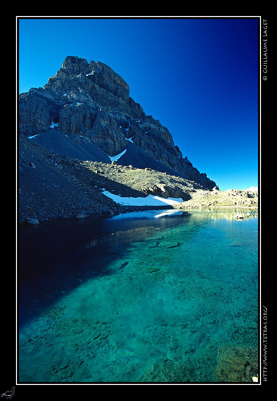 Alpes du Sud : Le Brec de Chambeyron depuis le lac Long