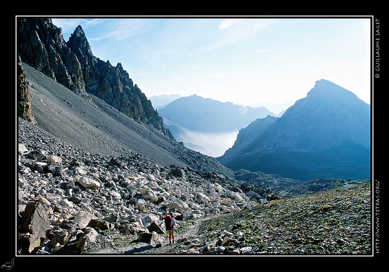 Alpes du Sud : Le vallon italien de Stroppia, durant le tour du Brec de Chambeyron